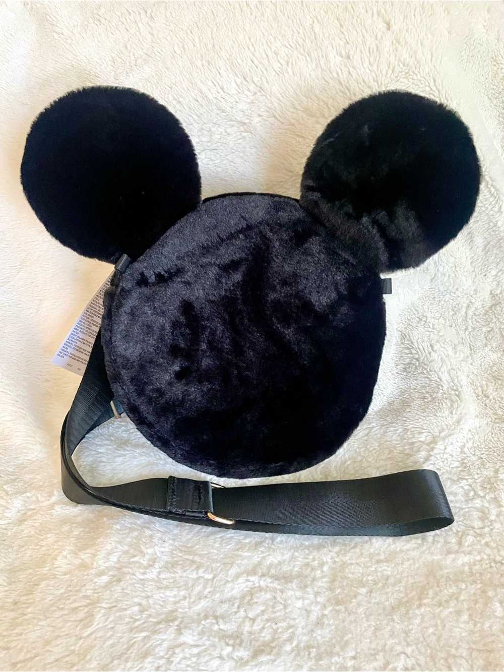 Disney Parks Mickey Mouse Icon Plush Crossbody Bag